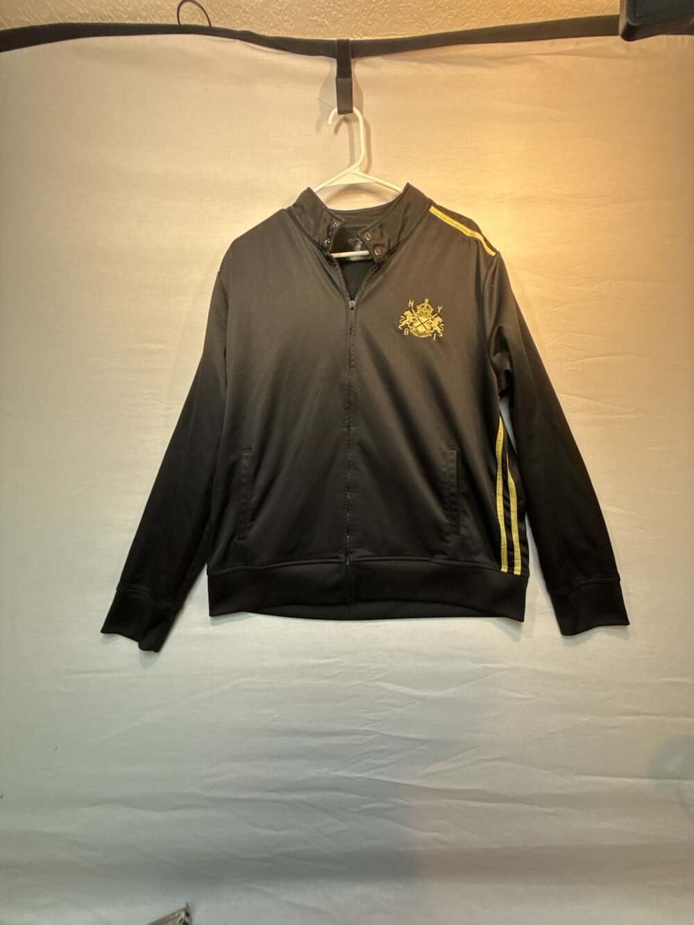 Vintage Lauren Active Ralph Lauren Black and Gold Track Jacket